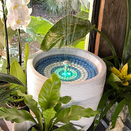 MOSAIC - OCEAN BLUE AND WHITE - hydria