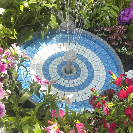 MOSAIC - OCEAN BLUE AND WHITE - hydria