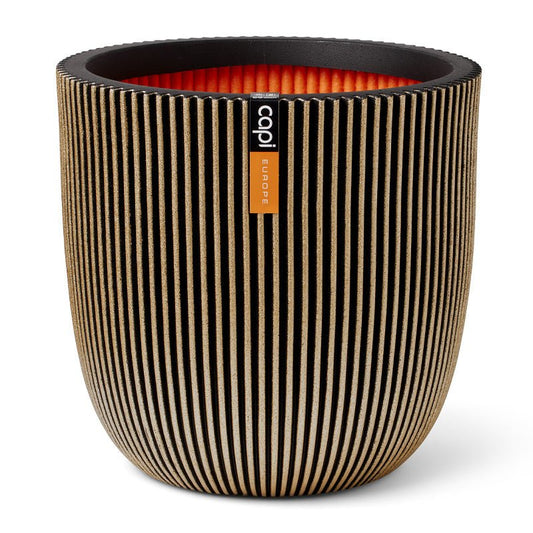Capi - Ball Planter Groove 35x34 - Gold - hydria