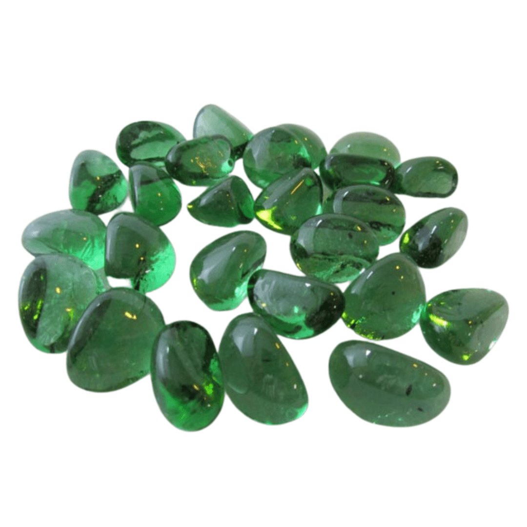 Glass Pebbles - Green - hydria