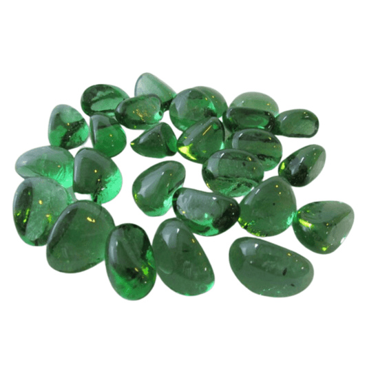Glass Pebbles - Green - hydria