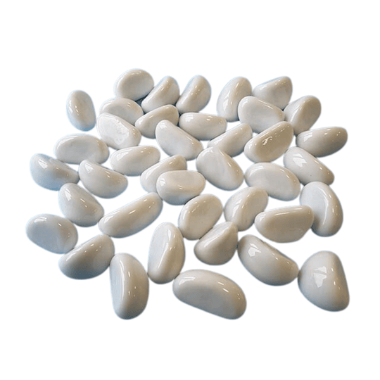 Glass Pebbles - Opal White - hydria