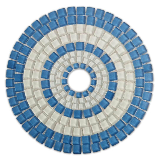 MOSAIC - OCEAN BLUE AND WHITE - hydria