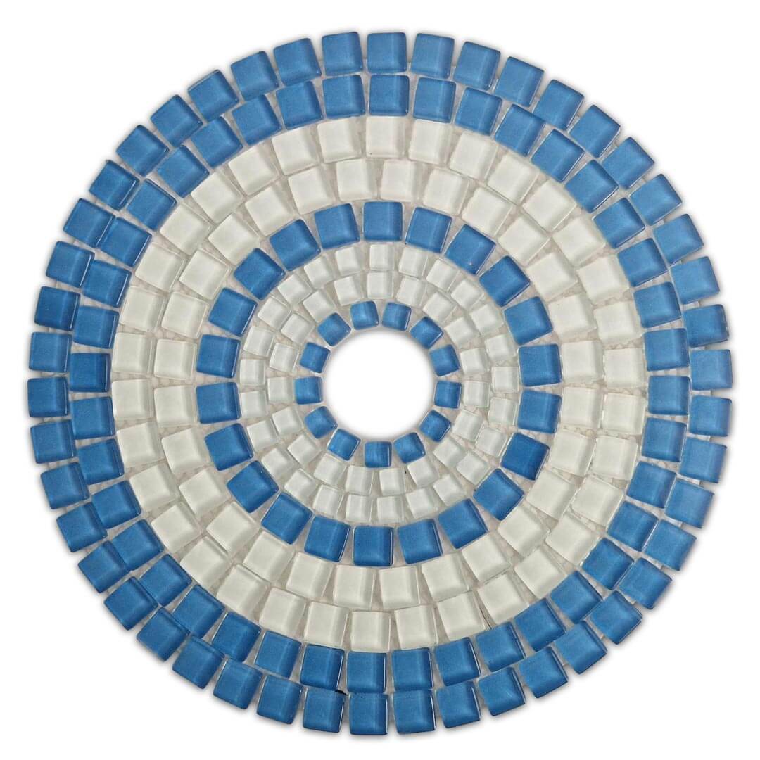 MOSAIC - OCEAN BLUE AND WHITE - hydria