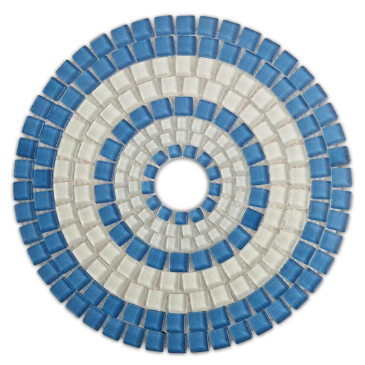 MOSAIC - OCEAN BLUE AND WHITE - hydria
