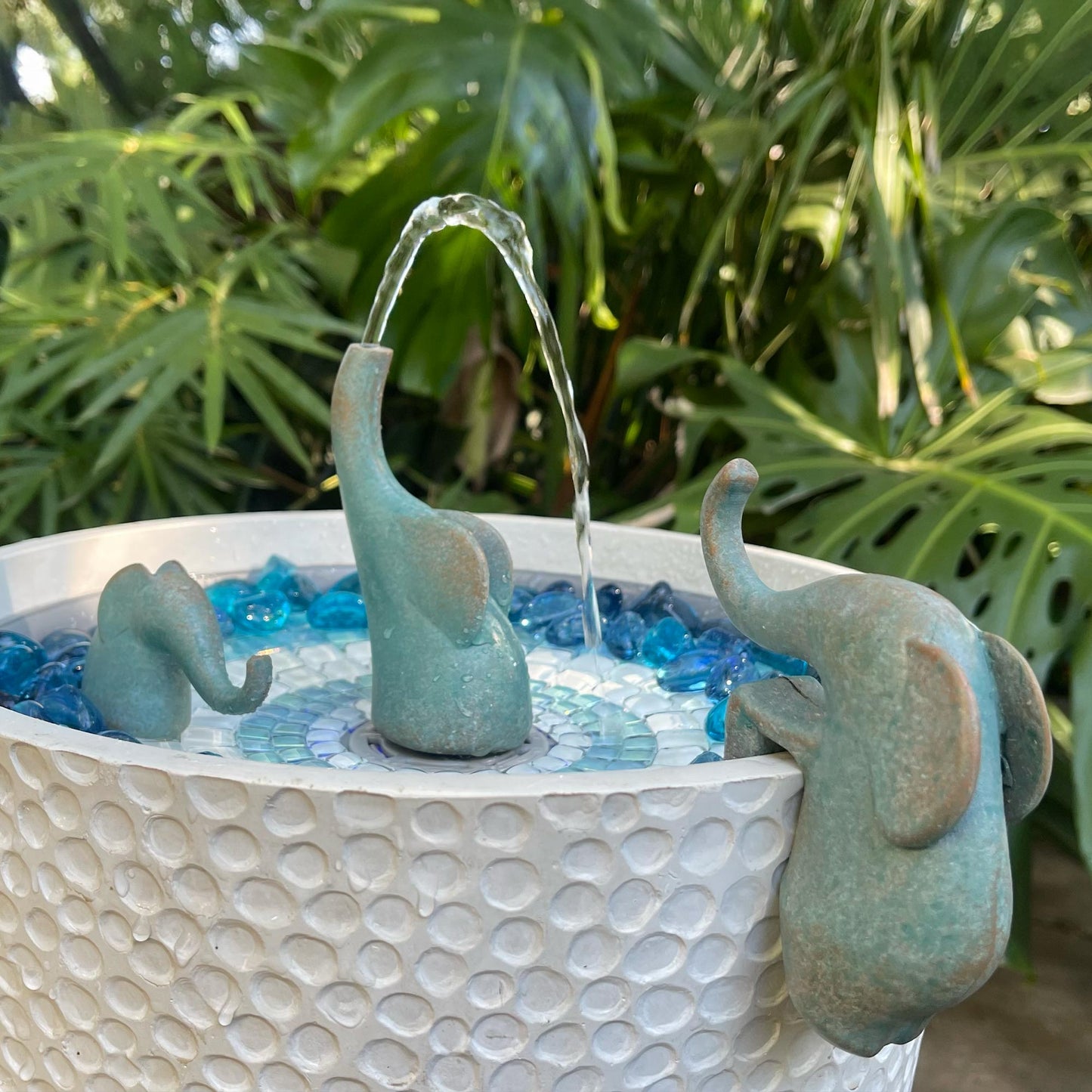 Verdigris Elephant Family