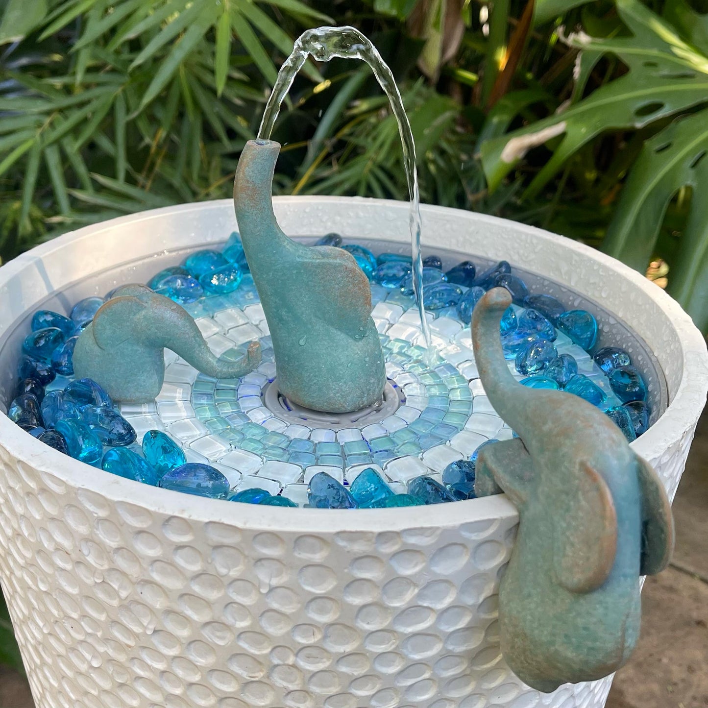 Verdigris Elephant Family