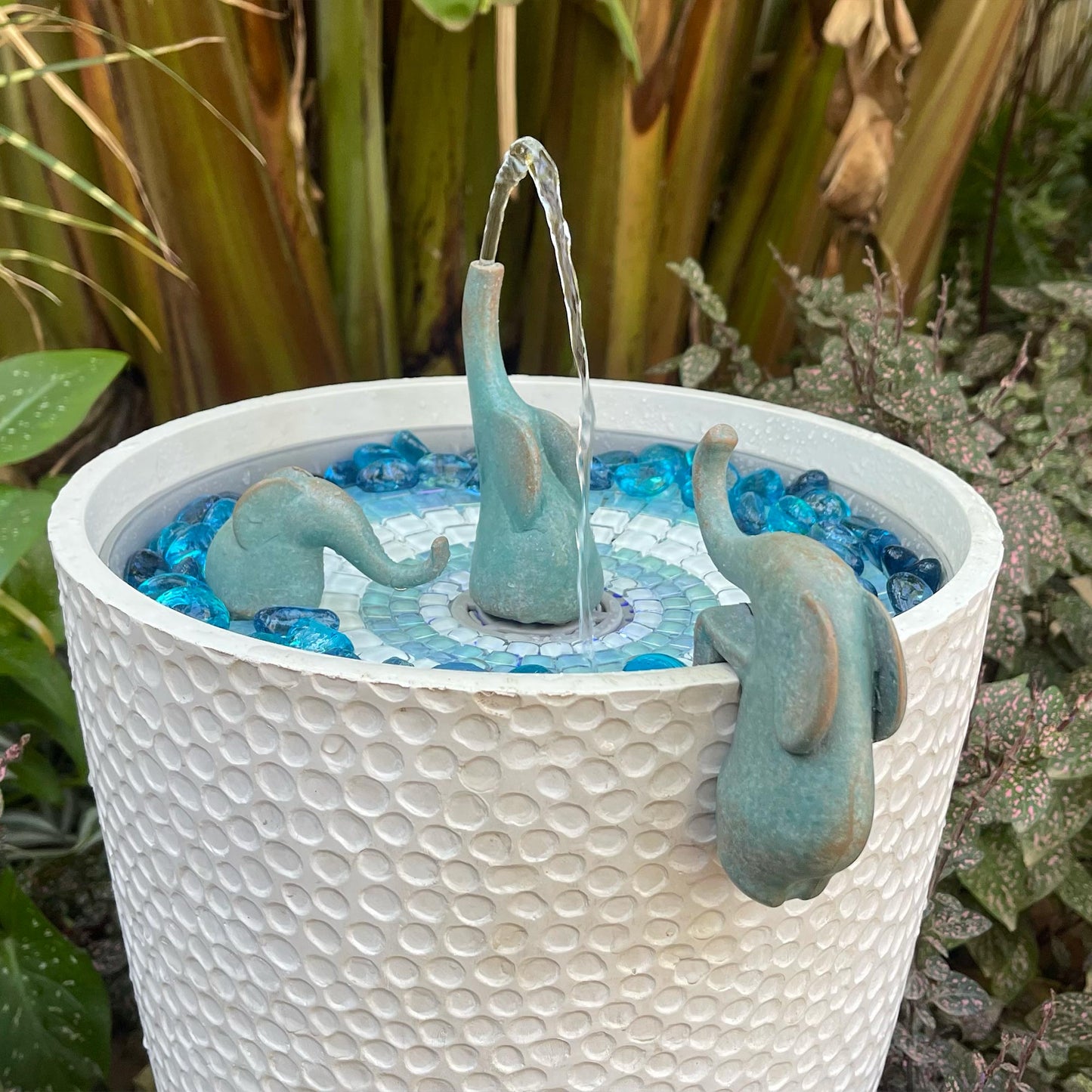 Verdigris Elephant Family