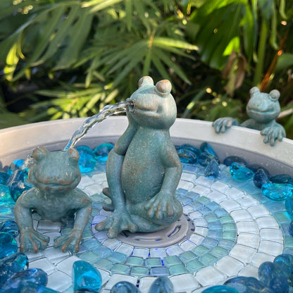 Verdigris Frog Family