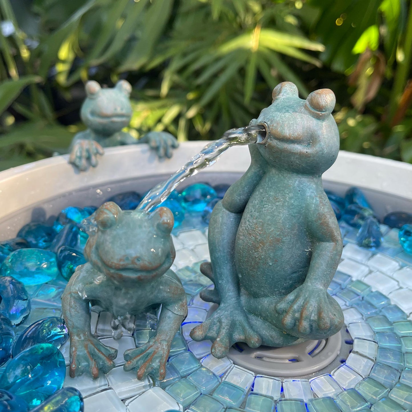 Verdigris Frog Family