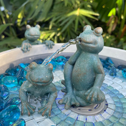 Verdigris Frog Family