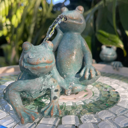 Verdigris Frog Family