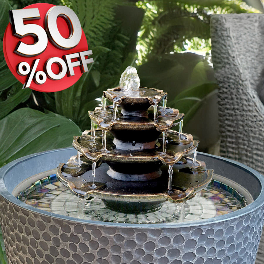 Bronze Tiered Fountain