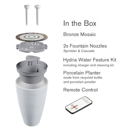Hydria Pirene Lite Water Feature - White - hydria