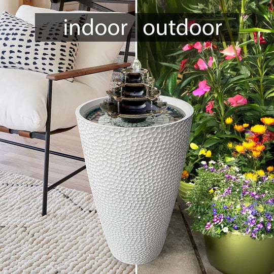 HYDRIA 4 - IN - 1 WATER FEATURE WHITE - hydria